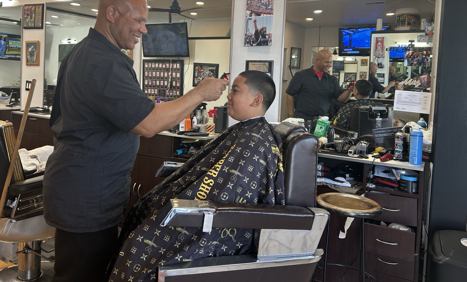 Fresh fade at Style Masters Barbershop